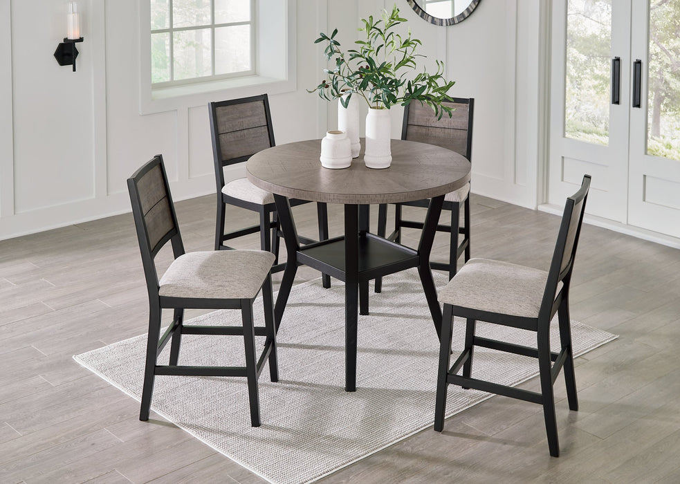 Corloda Counter Height Dining Table and 4 Barstools (Set of 5)