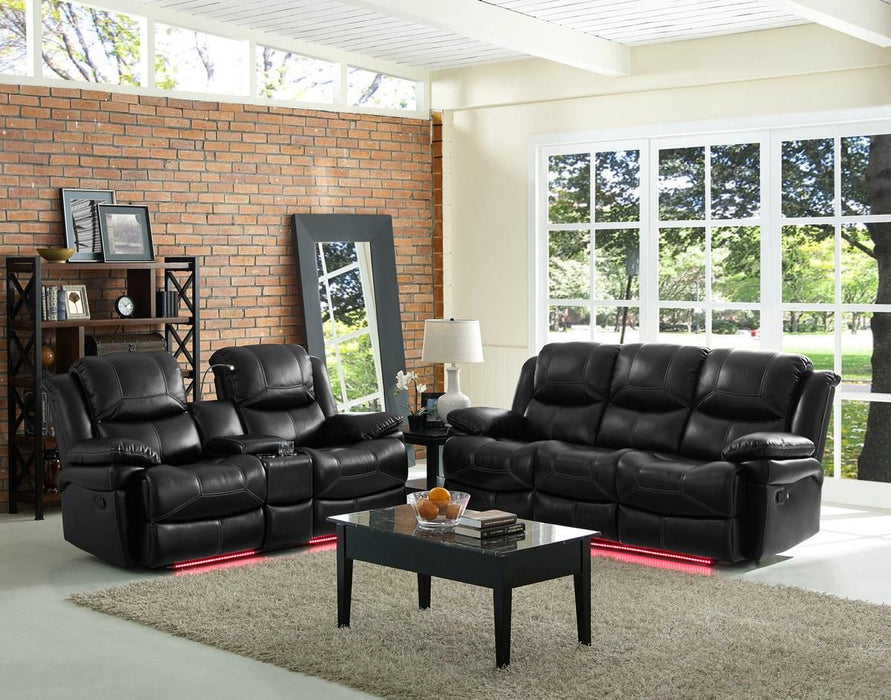 New Classic Flynn Dual Sofa (Lights) in Premier Black