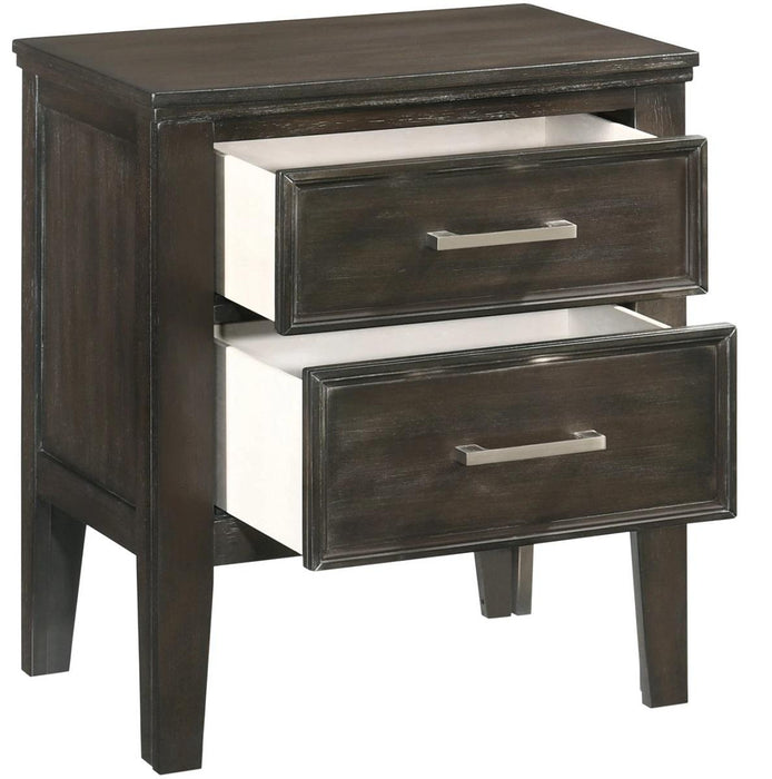 New Classic Furniture Andover 2 Drawer  Nightstand  in Nutmeg