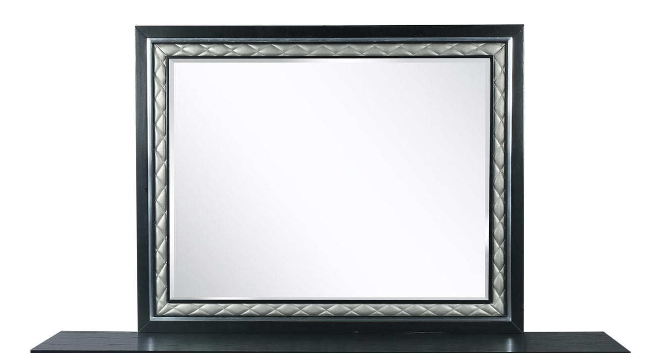New Classic Furniture Luxor Mirror in Black/Silver