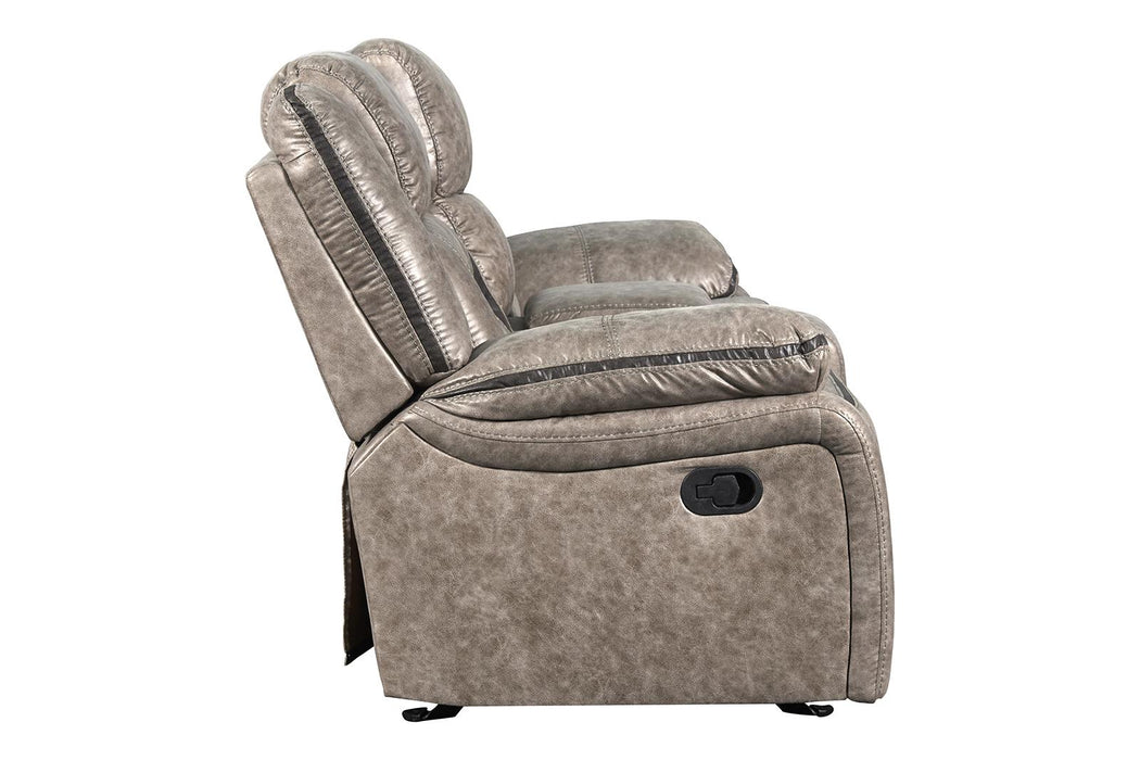 New Classic Furniture Roswell Dual Recliner Console Loveseat in Pewter