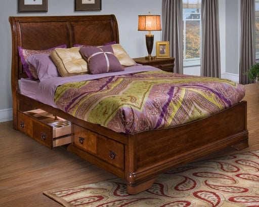 New Classic Sheridan California King Storage Bed in Burnished Cherry image